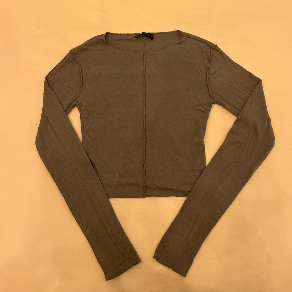 Zara blue seam long sleeve